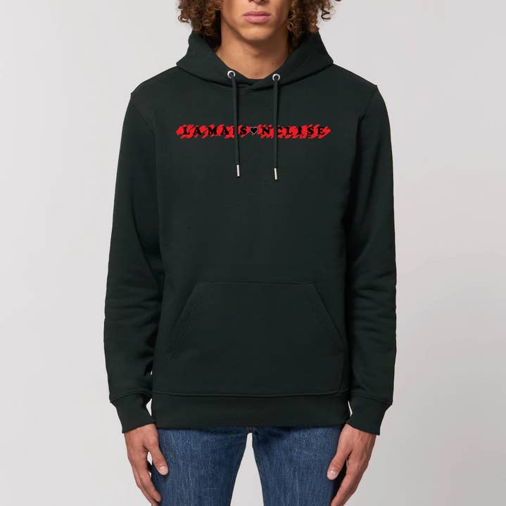 Black LMC Classical Red 100% ORGANIC HOODED SWEATER for wholesale on Faire0