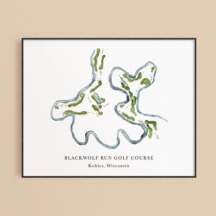 Blackwolf Run Golf Club Print for wholesale by ally aiken design