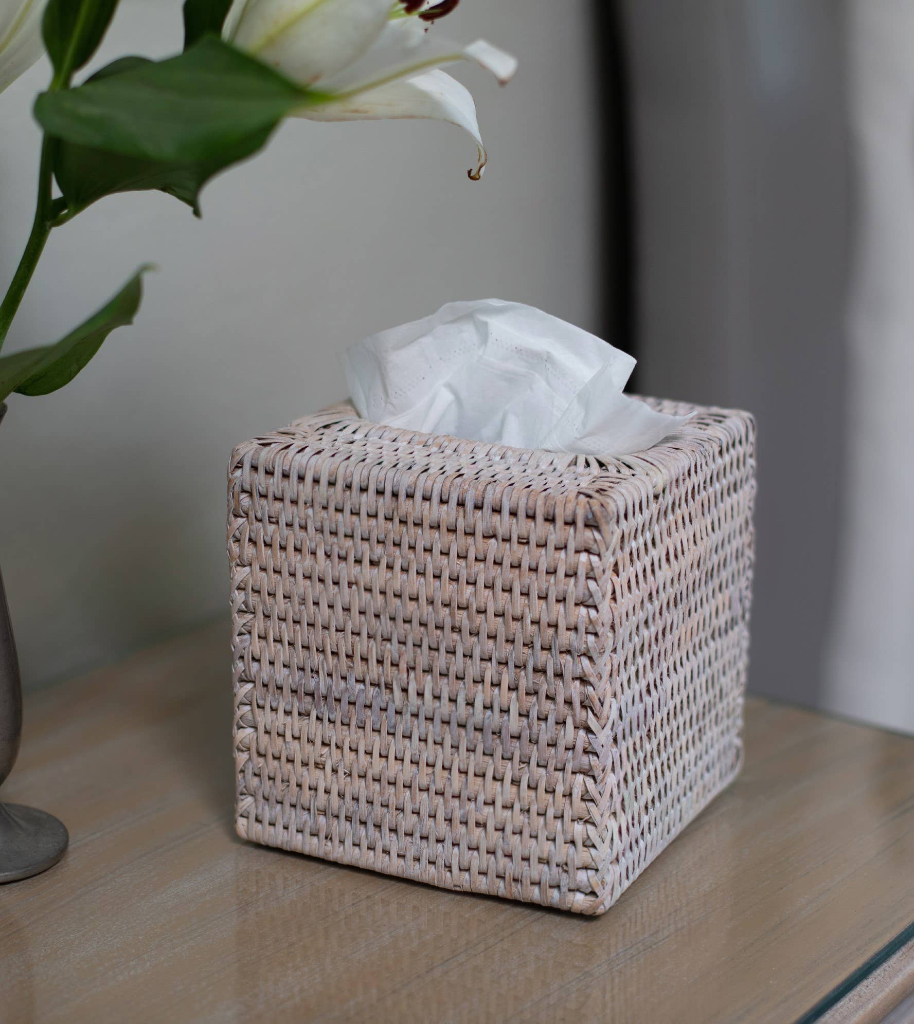 Artifacts Trading Company - Wholesale Tissue Box - Rattan Column Tissue Box Cover – Bathroom Accessory9