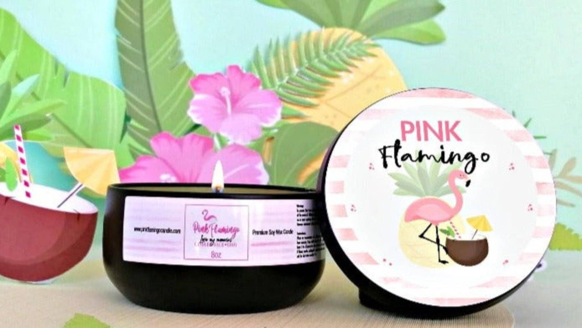 PINK FLAMINGO CANDLE – wholesale Jar/filled candle – Pink Flamingo | Signature Candle0