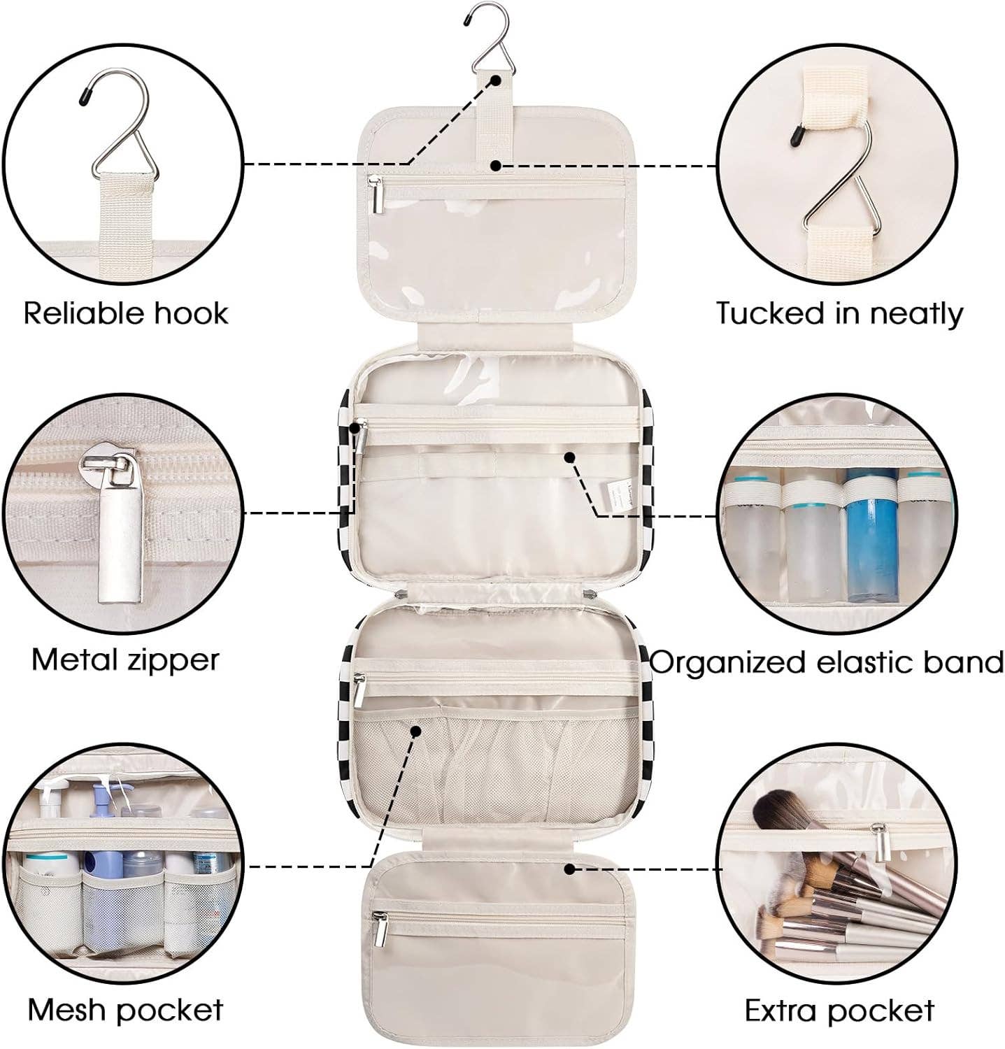 wandf – Großhandel Schmink-/Kosmetiktasche – Hängender Kulturbeutel für Frauen Reise-Make-up-Tasche135