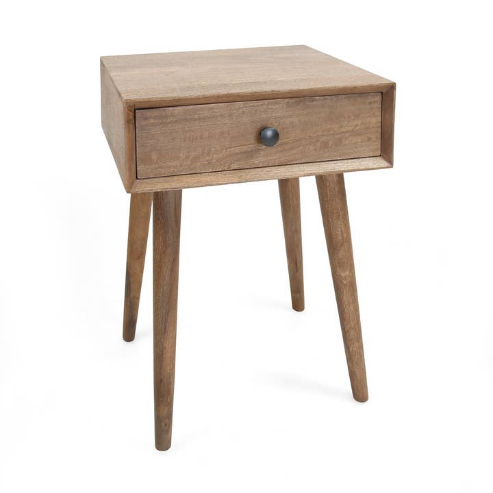 Tenera Mid-Century Modern Nightstand with Storage Drawer for wholesale by Indus Modern