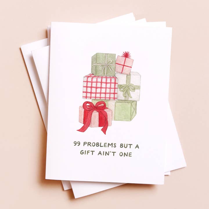 Amy Zhang - Wholesale Christmas Card - 99 Problems, Gift Ain't One — Hip Hop Christmas Card