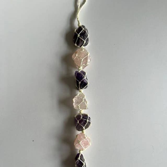Pend. Stone Q. Pink/Amethyst 30cm for wholesale by Esoterica Arte