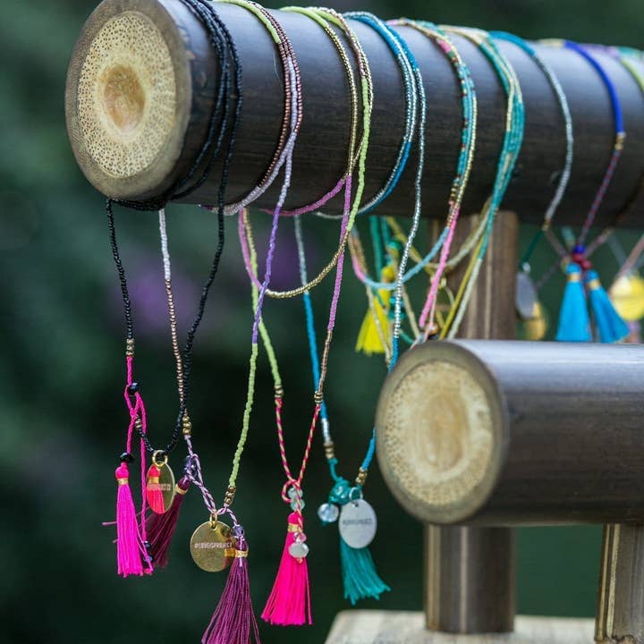 Love Is Project - Wholesale Beaded/Pearl Necklace - Bali UNITY Beaded Wrap/Necklace - Peach6