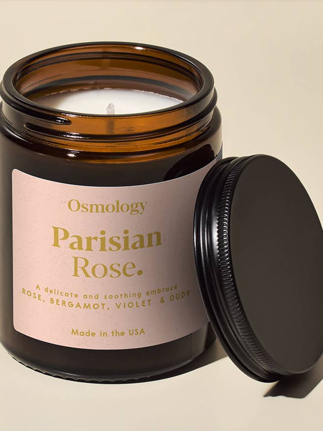Parisian Rose Amber Jar Candle - Rose Bergamot and Violet for wholesale by Osmology