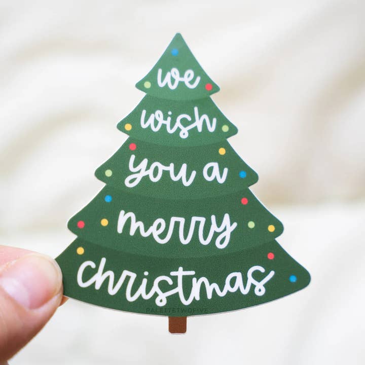 Christmas Tree Sticker, Christmas Sticker, 2.69x3" for wholesale by Palette Two Five