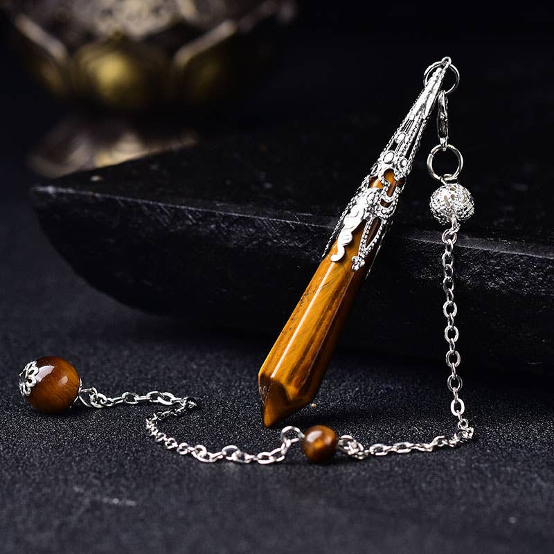 Gemcohub – Großhandel Spiritueller Stein/Kristall – Buntes Pendel aus natürlichem Kristallstein in Hexagon-Form14