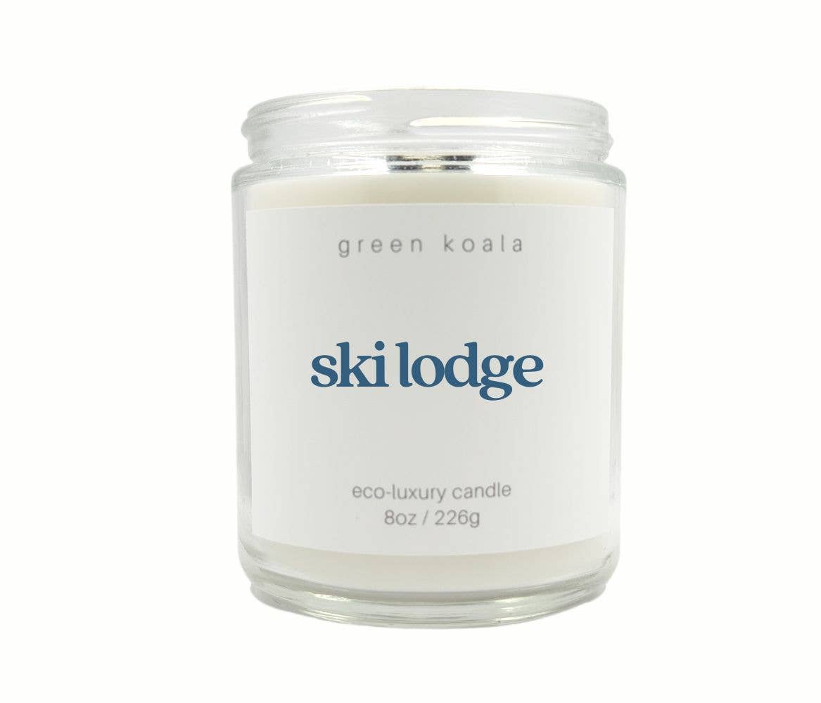 Green Koala - Wholesale Jar/Filled Candle - Ski Lodge 8oz Eco-Luxury Candle2