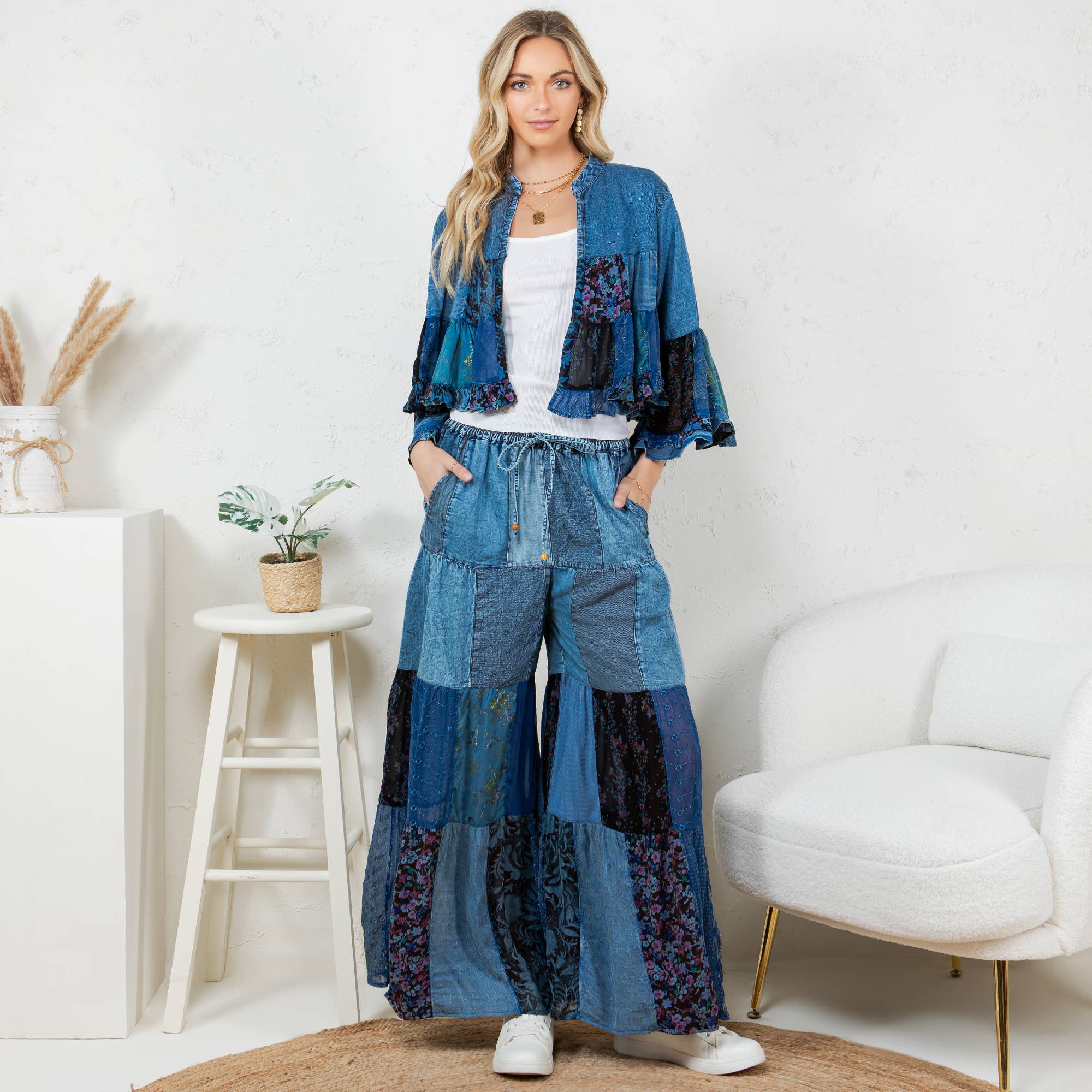 Young Threads - Wholesale Kimono - Women's - Boho Kimono Shrug with Bell Sleeves - New5