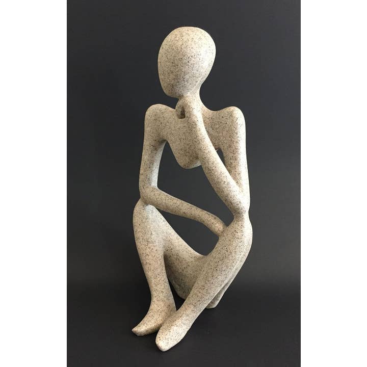 OMA - Eclectic Home - Wholesale Sculpture - Thinker Thinking Man Statue Modern Abstract Home Decor - 10"