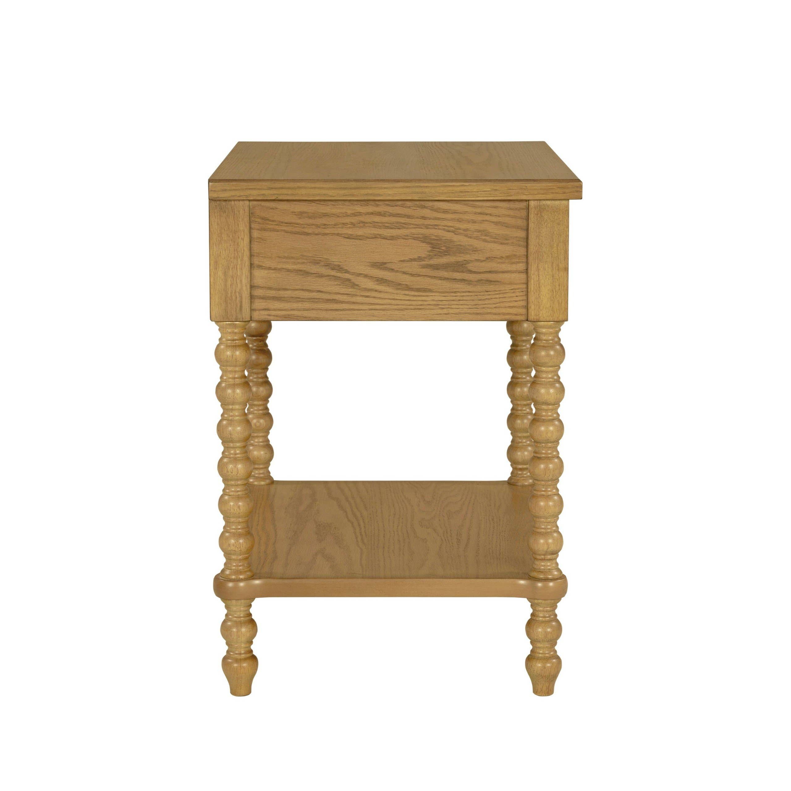 Olliix - Wholesale Bedroom Furniture - Traditional Wood Nightstand with Turned Legs6