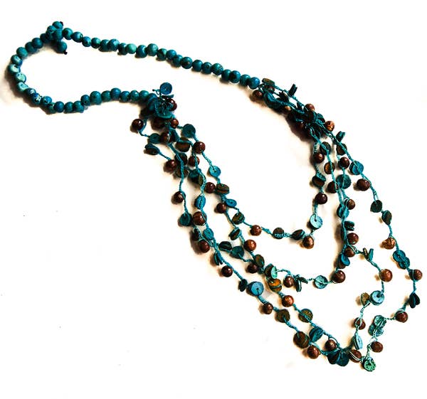 Artyfactos - Wholesale Beaded/Pearl Necklace - Bogota Orange Peel Necklace2