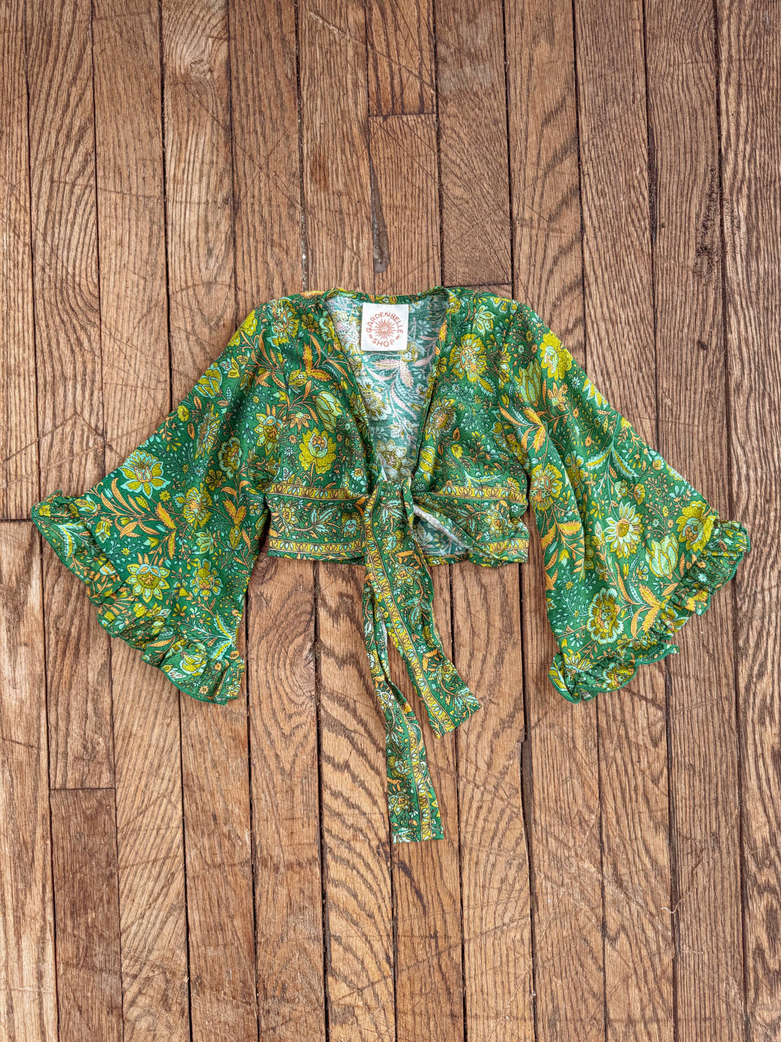 Gardenbelle Shop - Wholesale T-Shirt - Kids - Baby Toddler Bell Sleeve Top, Hippie Boho Flower Tie Front 4