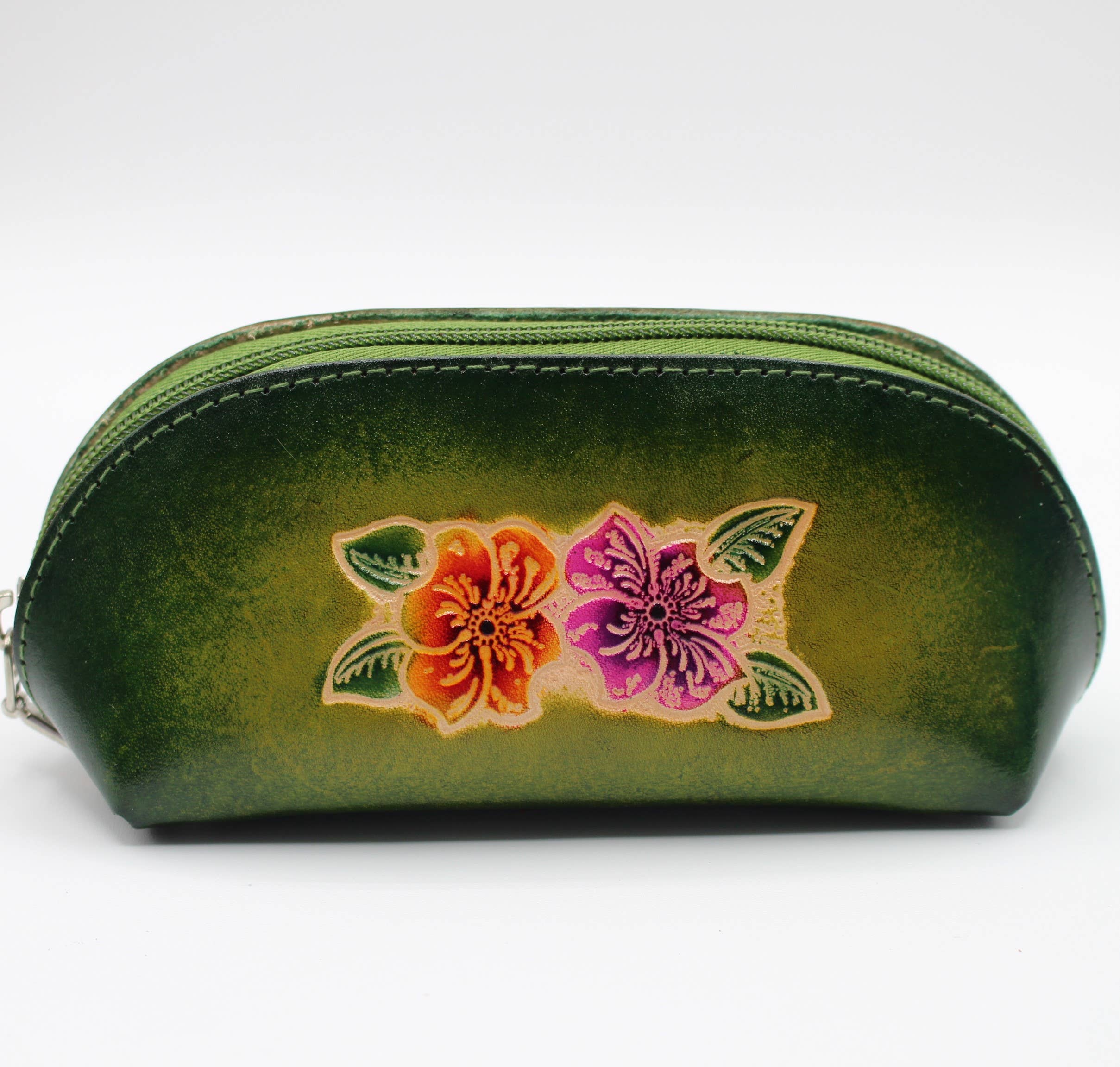 Sunflower Handmade leather inc - Vente Étui et rangement pour lunettes – femme - lunettes de soleil en cuir étui à cosmétiques fleur d'hibiscus7