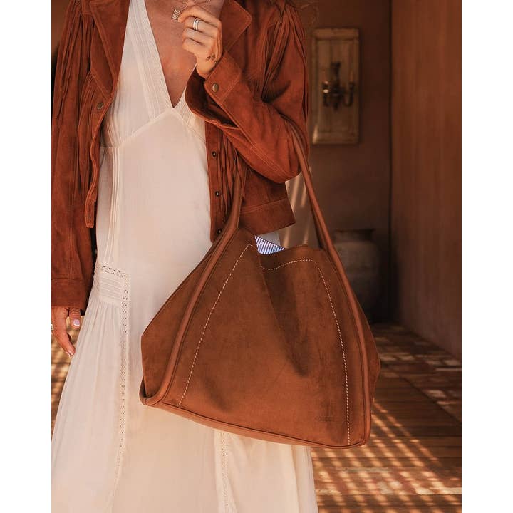 Louenhide - Wholesale Tote Bag - Women's - Sutton Shoulder Bag - Tan6