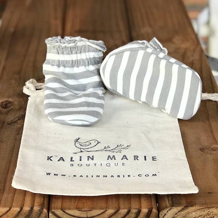 Crew Cotton Knit Baby Booties for wholesale by Kalin Marie