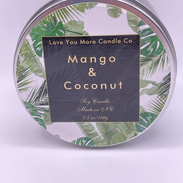 Mango and Coconut Soy Candle for wholesale by Love You More Candle Company