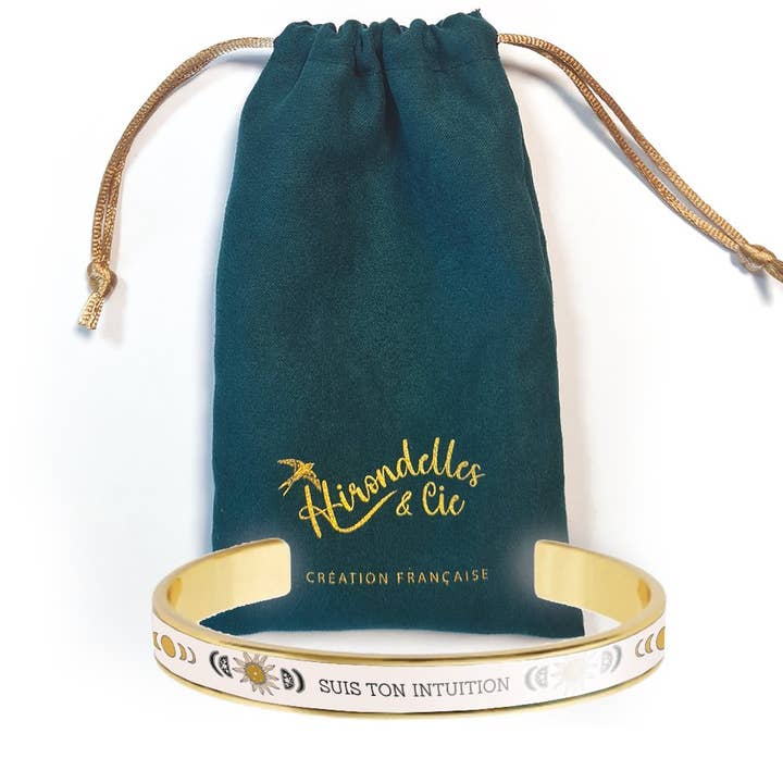 Manchetarmband van 8 mm - Volg je intuïtie voor wholesale door Hirondelle & Cie