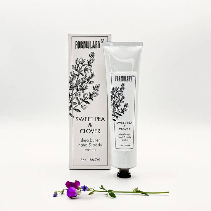 NIEUW Sweet Pea & Clover - Hand- en Bodycrème Tube voor wholesale door Formulary 55