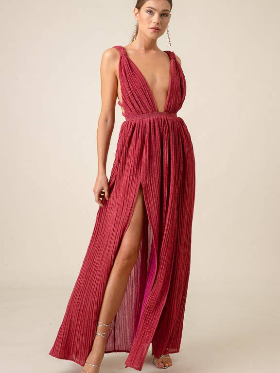 RASPBERRY ALLURE MAXI DRESS for wholesale on Faire