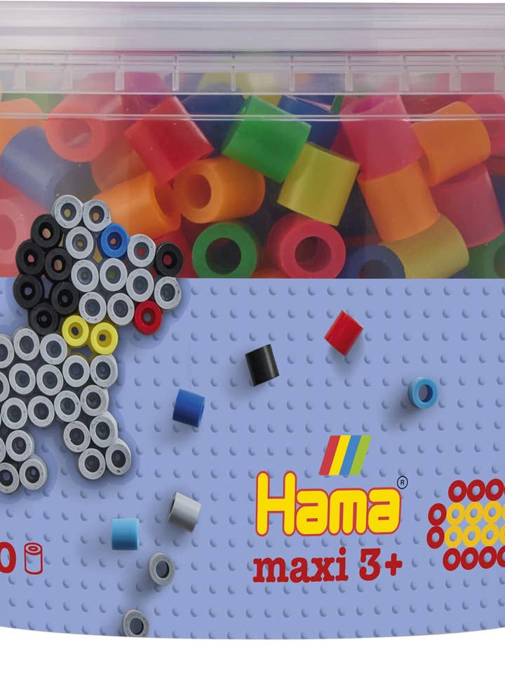 HAMA Dose mit Perlen 600 Stck., Neonmix für den Großhandel von Hama