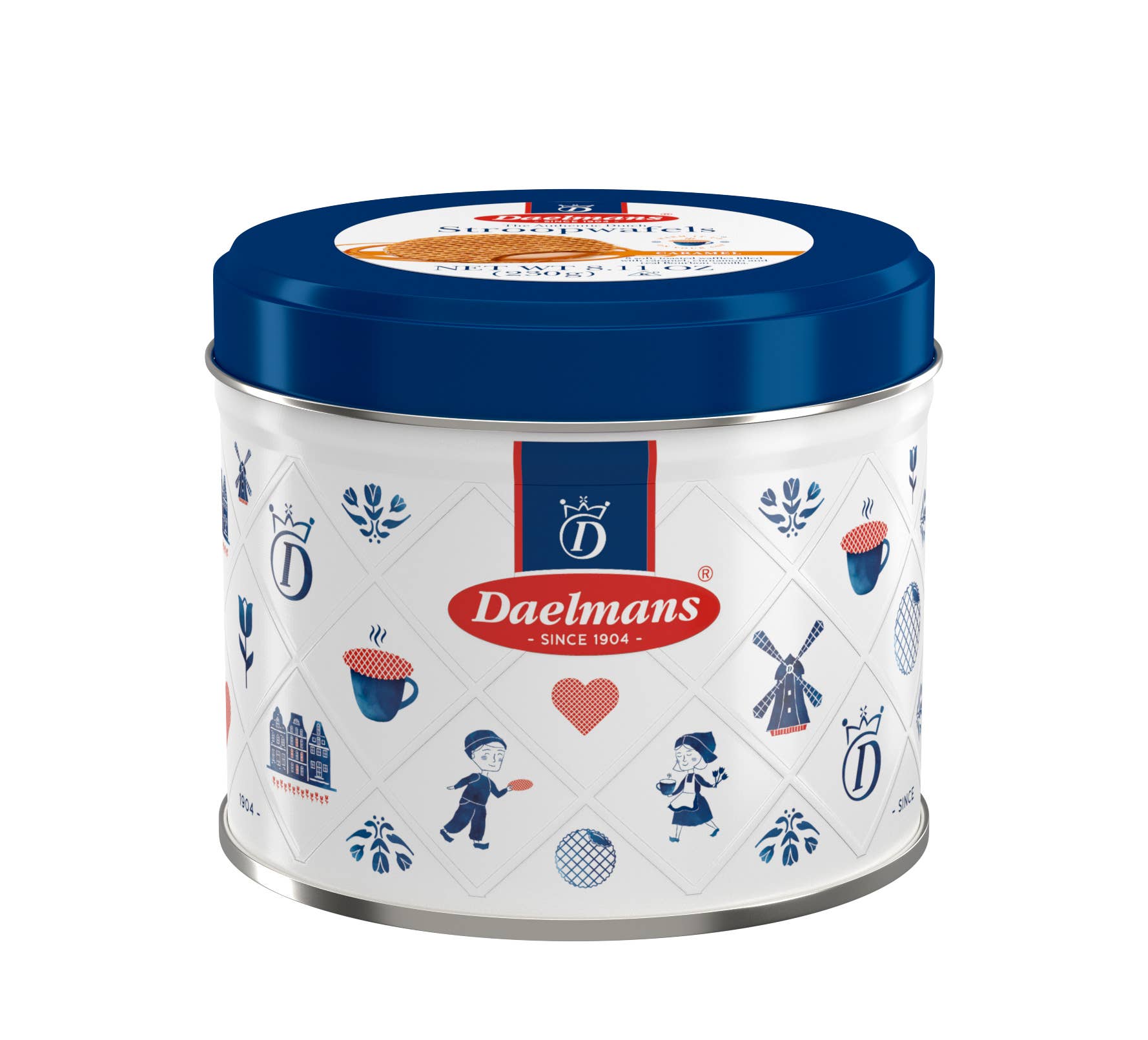 Daelmans Stroopwafels - Wholesale Cookie - Daelmans Caramel Lrg Stroopwafels Tin (Case of 9)