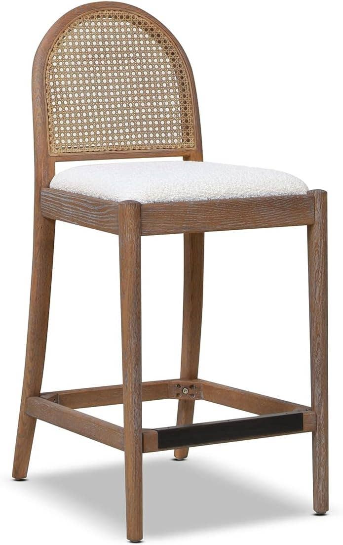 Jennifer Taylor Home - Wholesale Stool - Panama 26.5" Curved Back Cane Rattan Counter Stool Set of 23