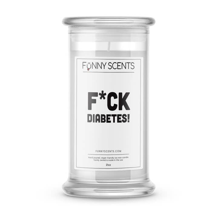 F*ck Diabetes! Lustige Kerzen für den Großhandel von JewelryCandles.com