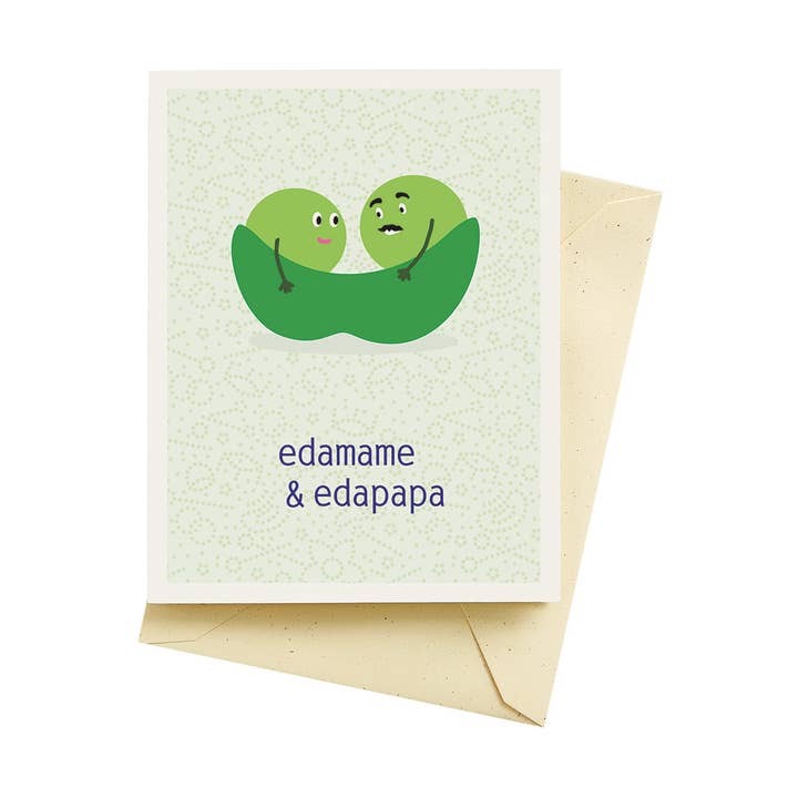 Edamame Baby Cards for wholesale by Seltzer Goods
