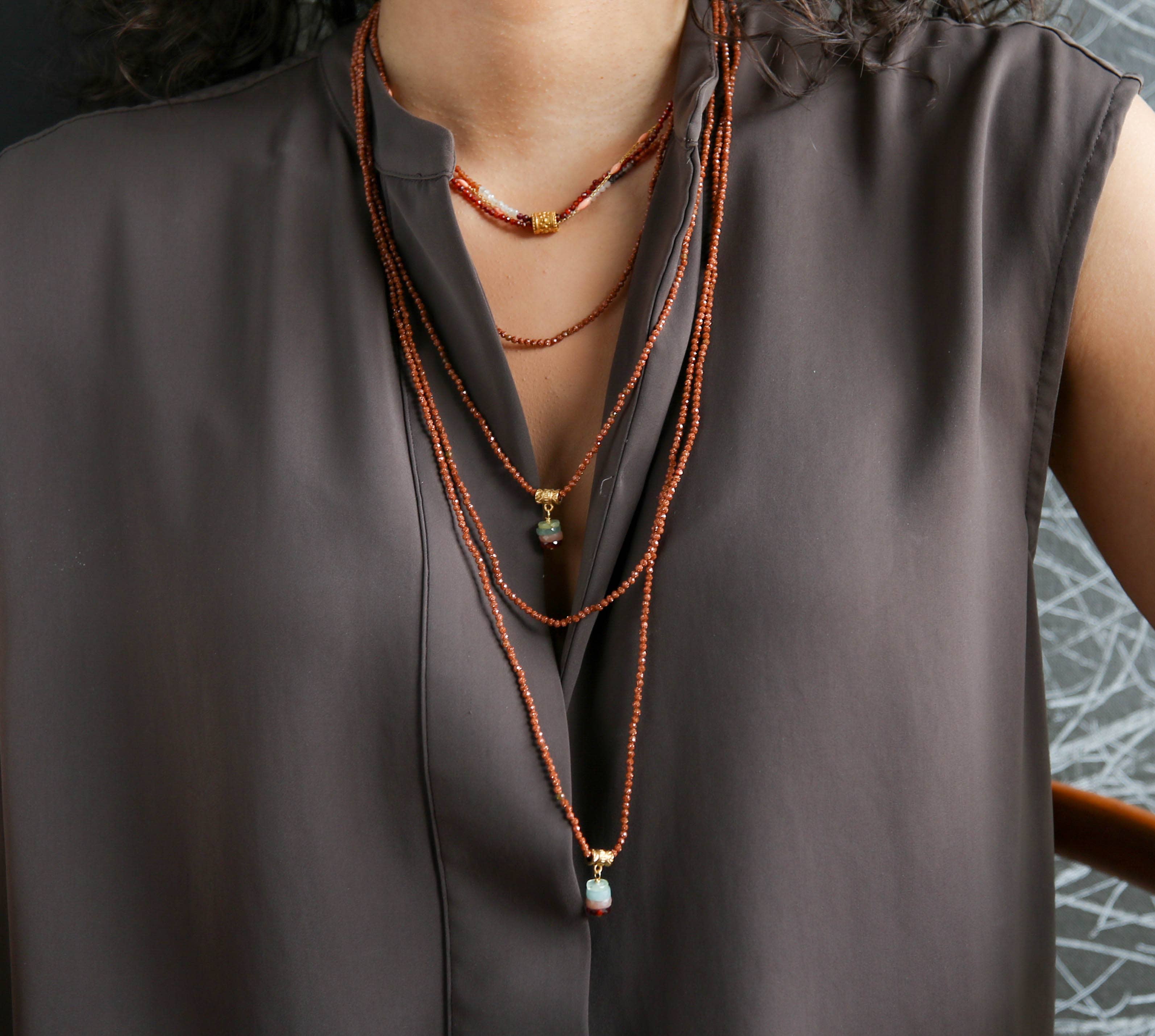 Catherine Page Jewelry - Wholesale Beaded/Pearl Necklace - Aramis Layering Necklace in Ruby3
