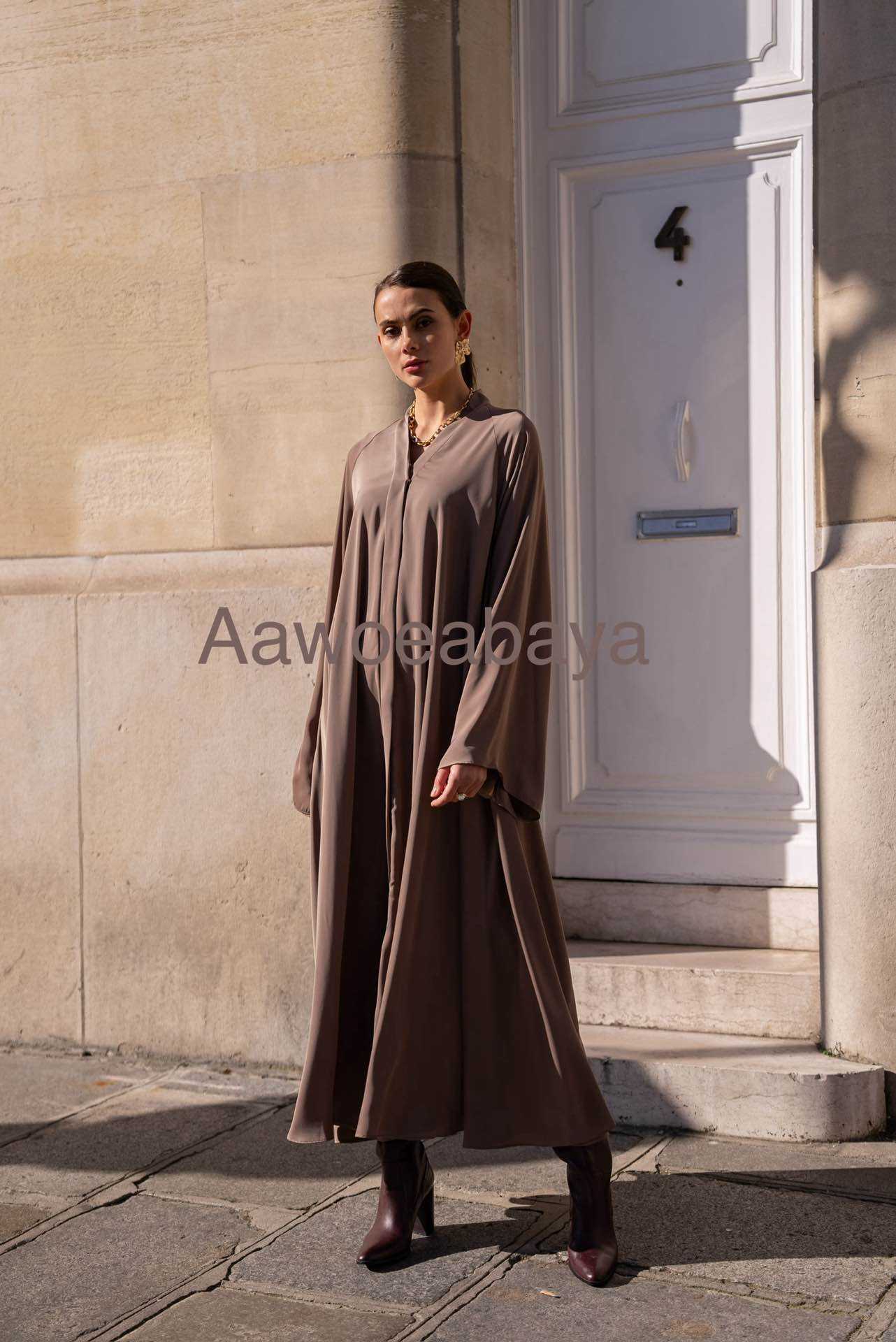 Aawoe Abaya - Wholesale Hijab - Women's - Modern Kimono With Long Sleeves - 2407-DRESS7