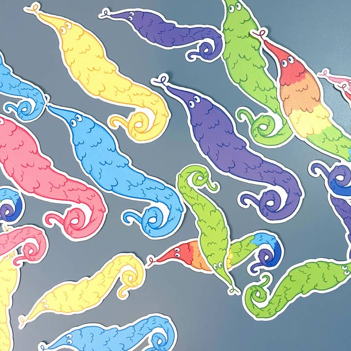 LompyArt - Wholesale Sticker - Worm on a String Sticker1