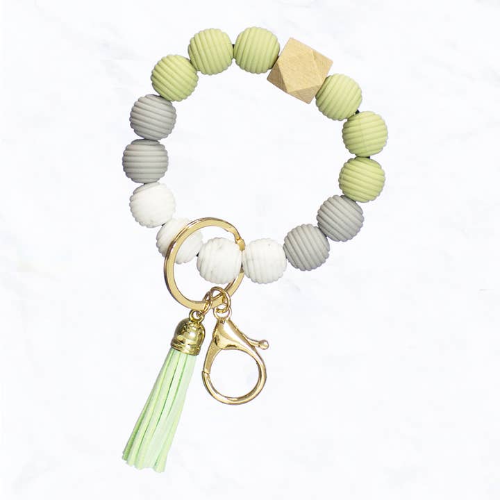 Suzie Q USA - Wholesale Keychain – Women's - Colorful Rope Pattern Round Silicone Key Ring & Keychain9