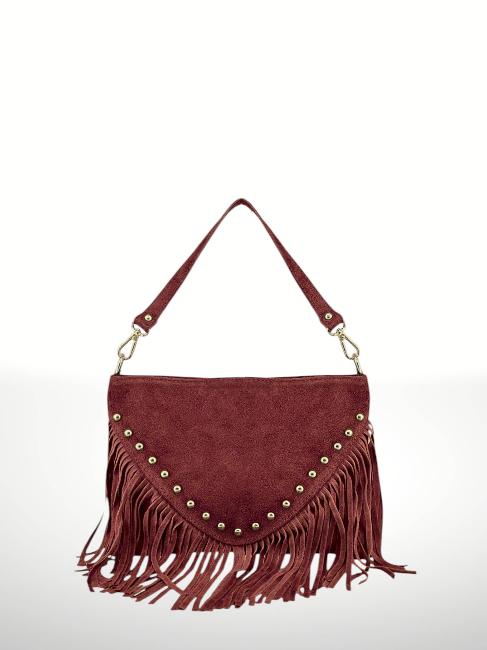 ITALIAN'S LEATHER - Wholesale Shoulder Bag - Women's - Morella suede leather shoulder bag 250825.3