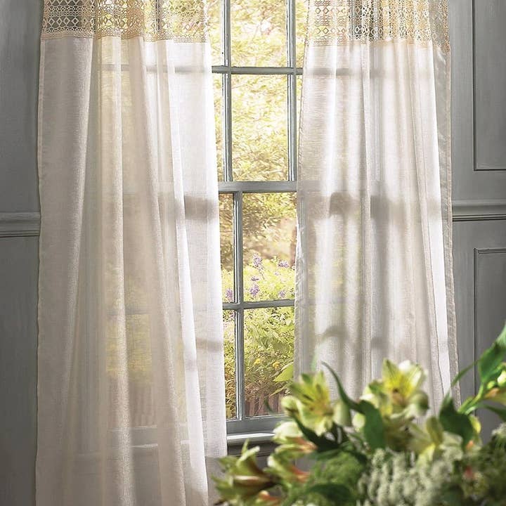 Xia Home Fashions & Manor Luxe - Venta al por mayor Cortinas - Cortina de ganchillo