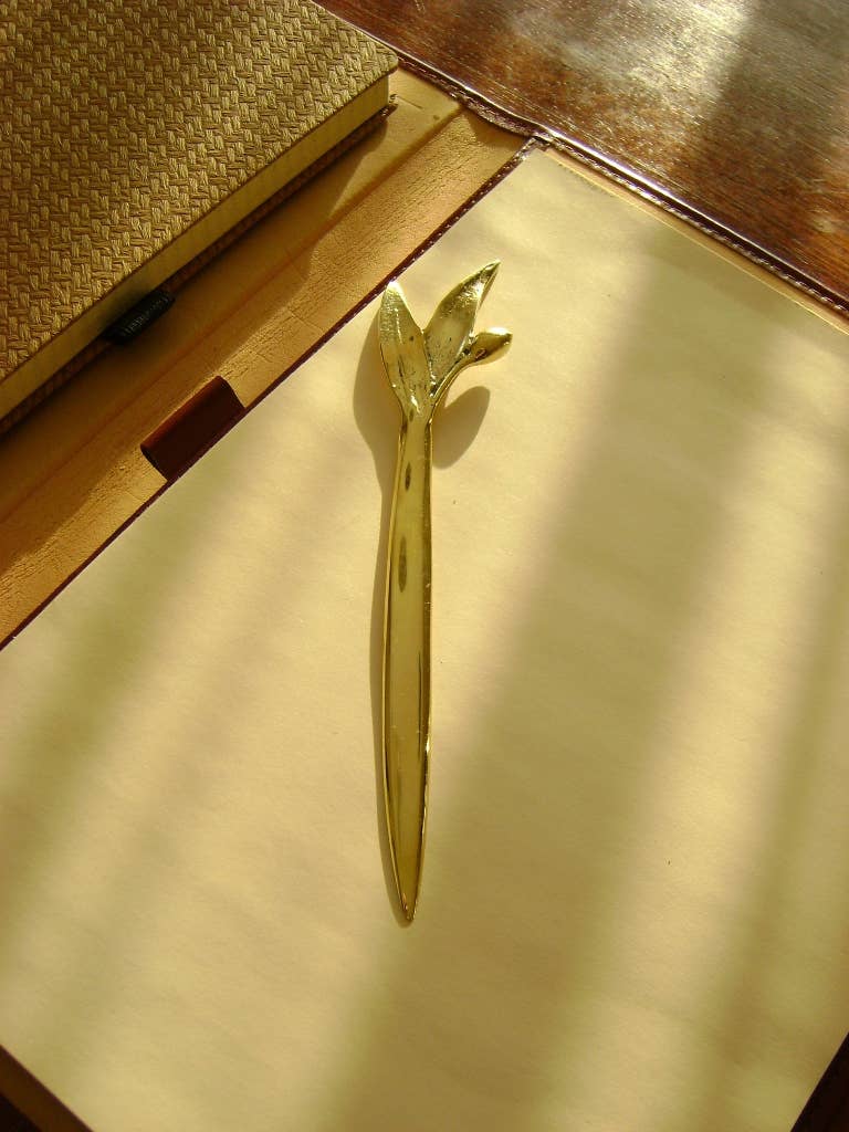 ARTIA LTD - Wholesale Letter Opener - Letter Opener, "Olive Branch", Solid Bronze Desk Accessory3