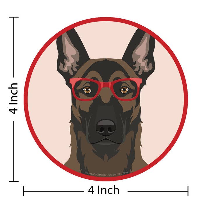 RetroPlanet - Wholesale Sticker - Belgian Malinois Dog Hipster Die Cut Vinyl Sticker4