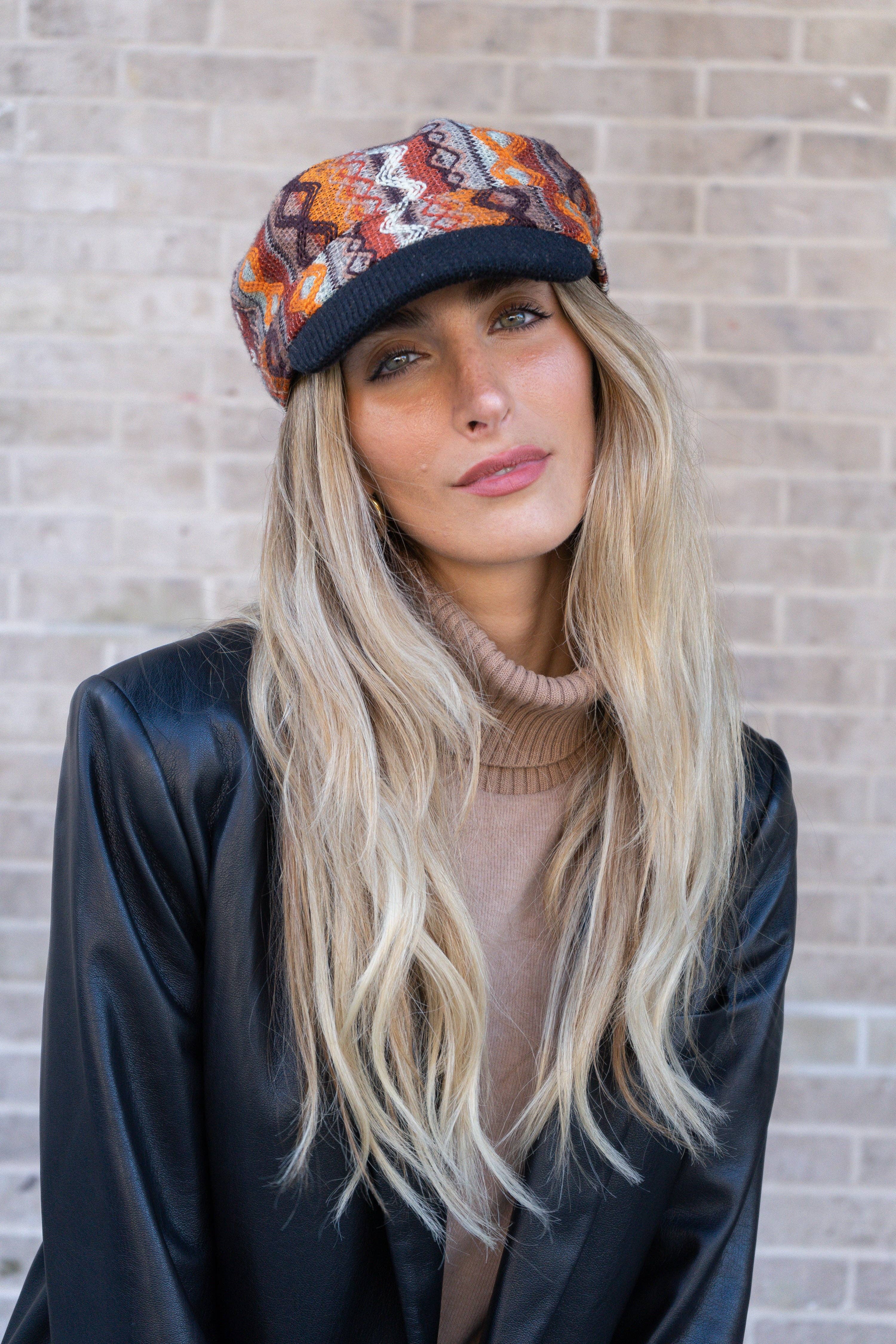 Magid - Wholesale Newsboy/Schoolboy Hat - Women's - Magid Geometric Print Cadet Cap11