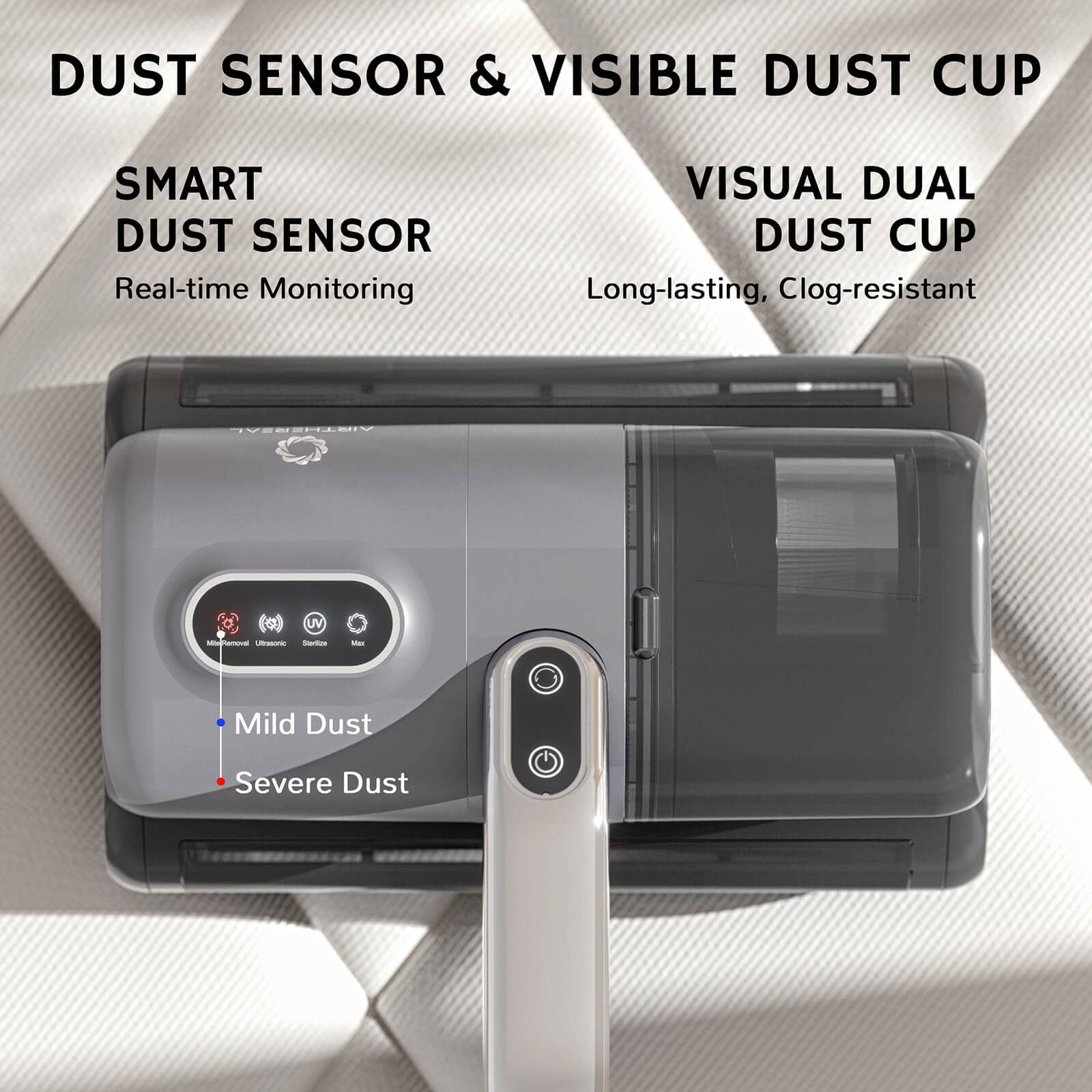 Airthereal - Vente Appareil technologique portable - Aspirateur à main pour matelas M1 UV4