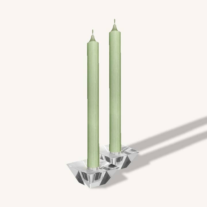 Soft Green Rustic Candles - 10 Inch - 12 Pack for wholesale by Hyoola Candles