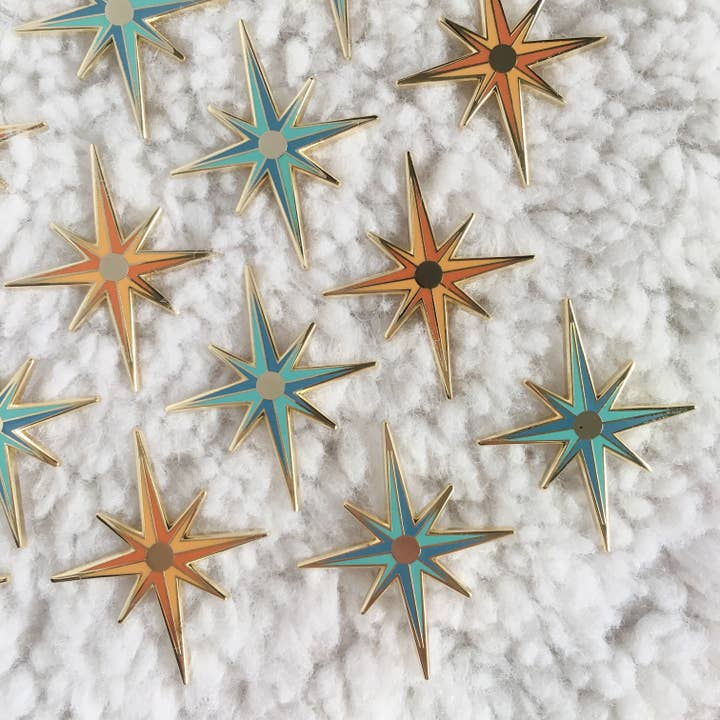 The Avera Boutique - Wholesale Lapel Pin/Button - Mid Century Modern - Starburst - Enamel Pin3