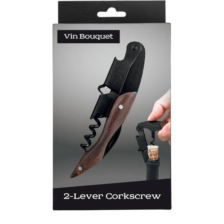 Vin Bouquet (Find It Import & Export Sl) - Wholesale Bottle/Wine Opener - Wood Design 2 Stroke Corkscrew3