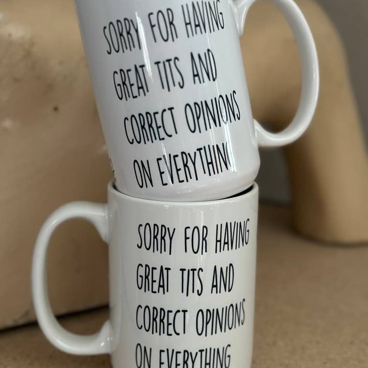 Crooked Halo - Wholesale Coffee Mug - Great Tits 15oz Ceramic Coffee Mug1