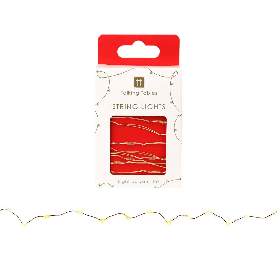 Talking Tables UK – wholesale String lights – Gold LED String Lights - 3m - Red POS Unit2