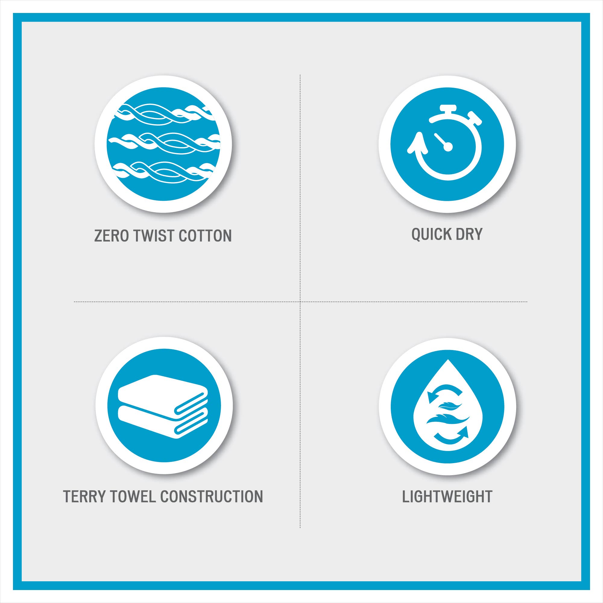 Olliix - Wholesale Towel Set - Cotton Quick Dry Antimicrobial 12-Piece Bath Towel Set, Grey8