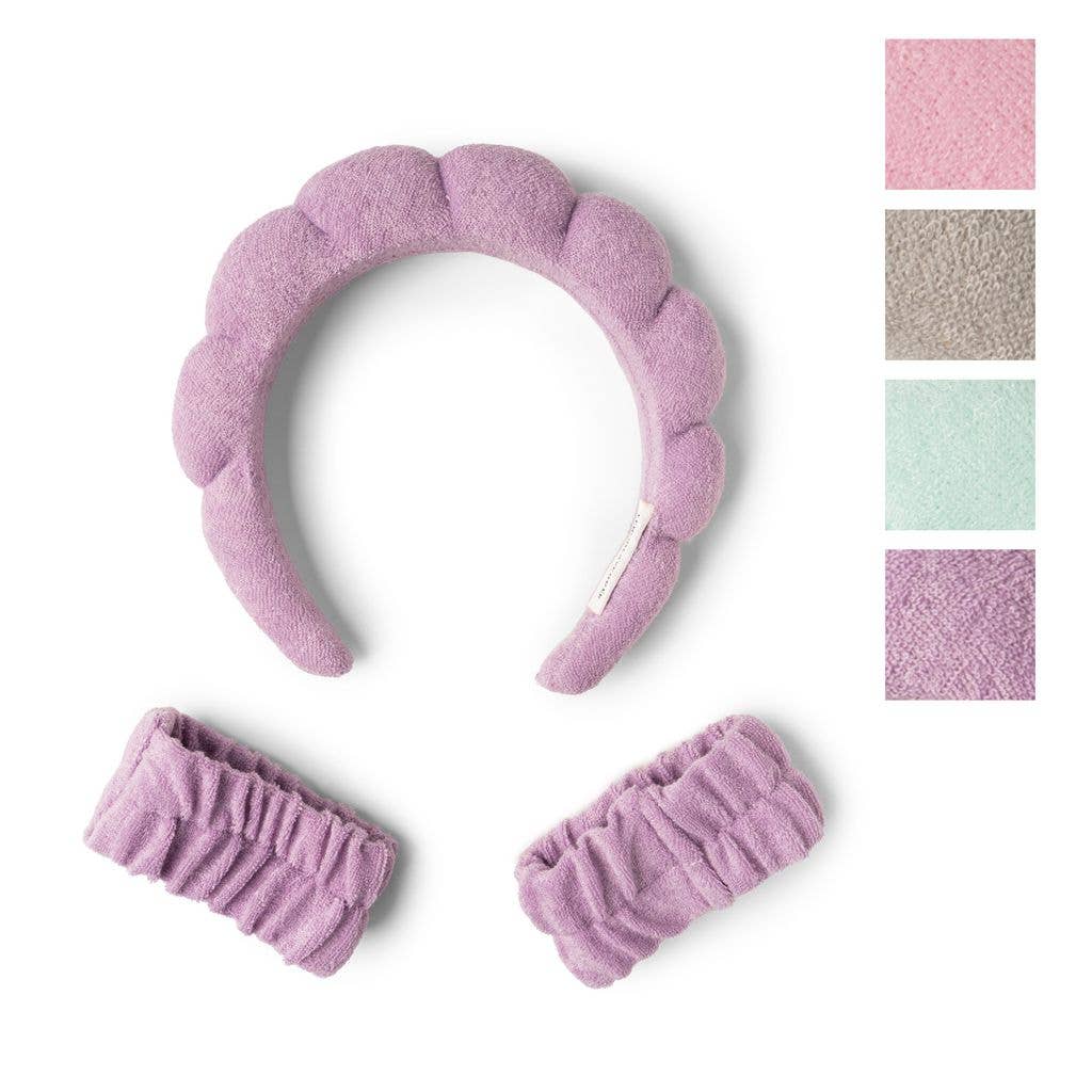 DM Merchandising - Wholesale Spa Headband - Lemon Lavender Washed Up Like This Super Soft Dryband Set3