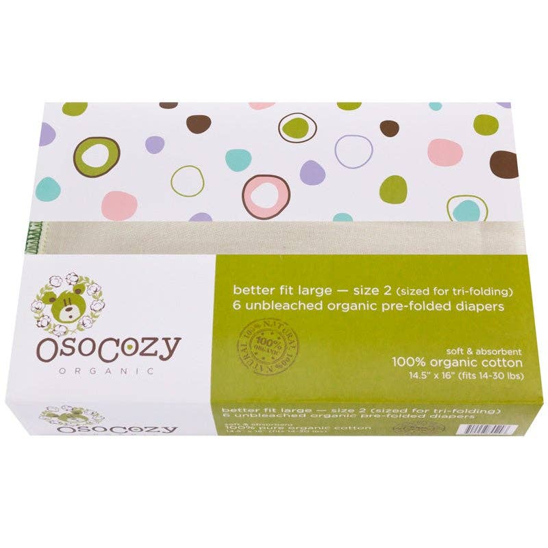 OsoCozy – Engroshandel Stofble - Baby – OsoCozy Økologisk bomuld Prefold klud bleer - 6 pakker11