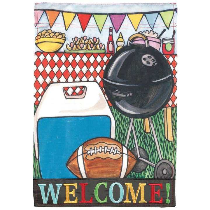 Flag Welcome Backyard Bbq 13x18 for wholesale by Magnolia