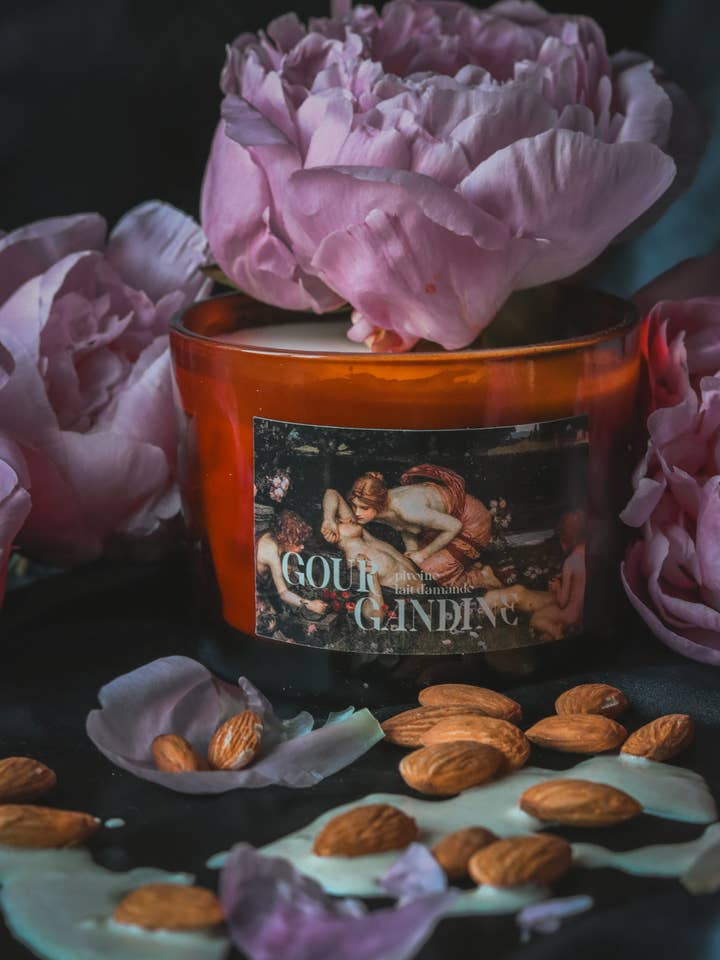 Beskedlys Pæon Mandelmælk for engroshandel hos Gourgandine bougies